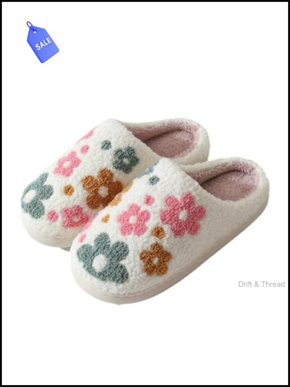 Fuzzy Plush Slippers Faux Fur Lining Non-Slip House Shoes